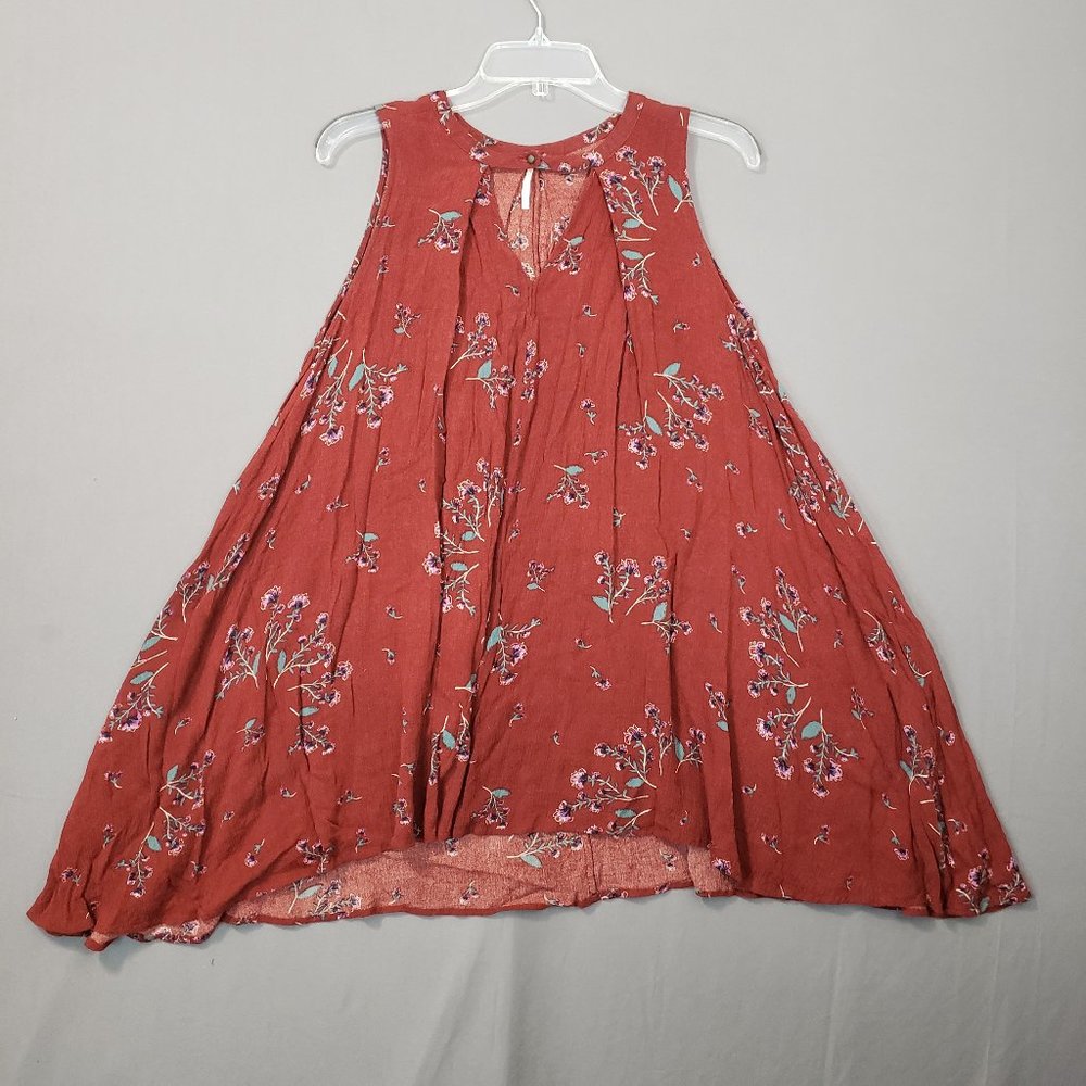 Free People Snap Out Of It Sleeveless Tree Swing Top Tunic/Mini Dress, Size S